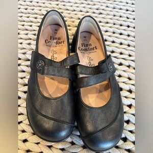 Finn Comfort Sacramento Black Mary Jane Rocker Shoes